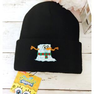 New Spongebob Squarepants Snowman Ski Cap/Beanie Embroidered Nickelodeon